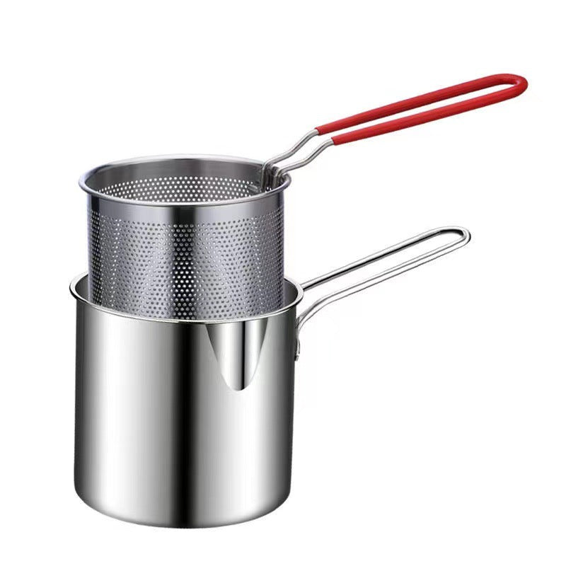 Household Stainless Steel Mini Oil Fryer with Filter