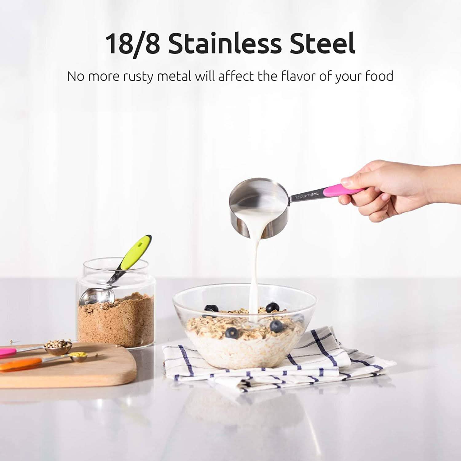 10 - Piece: Measuring Cups and Spoons Set - KitchenCraftedGoods