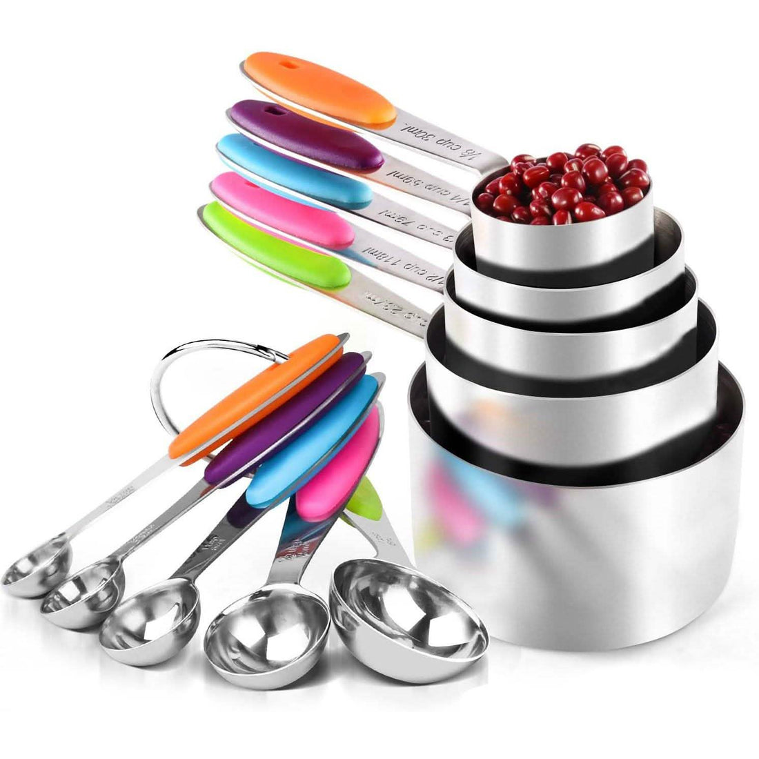 10 - Piece: Measuring Cups and Spoons Set - KitchenCraftedGoods