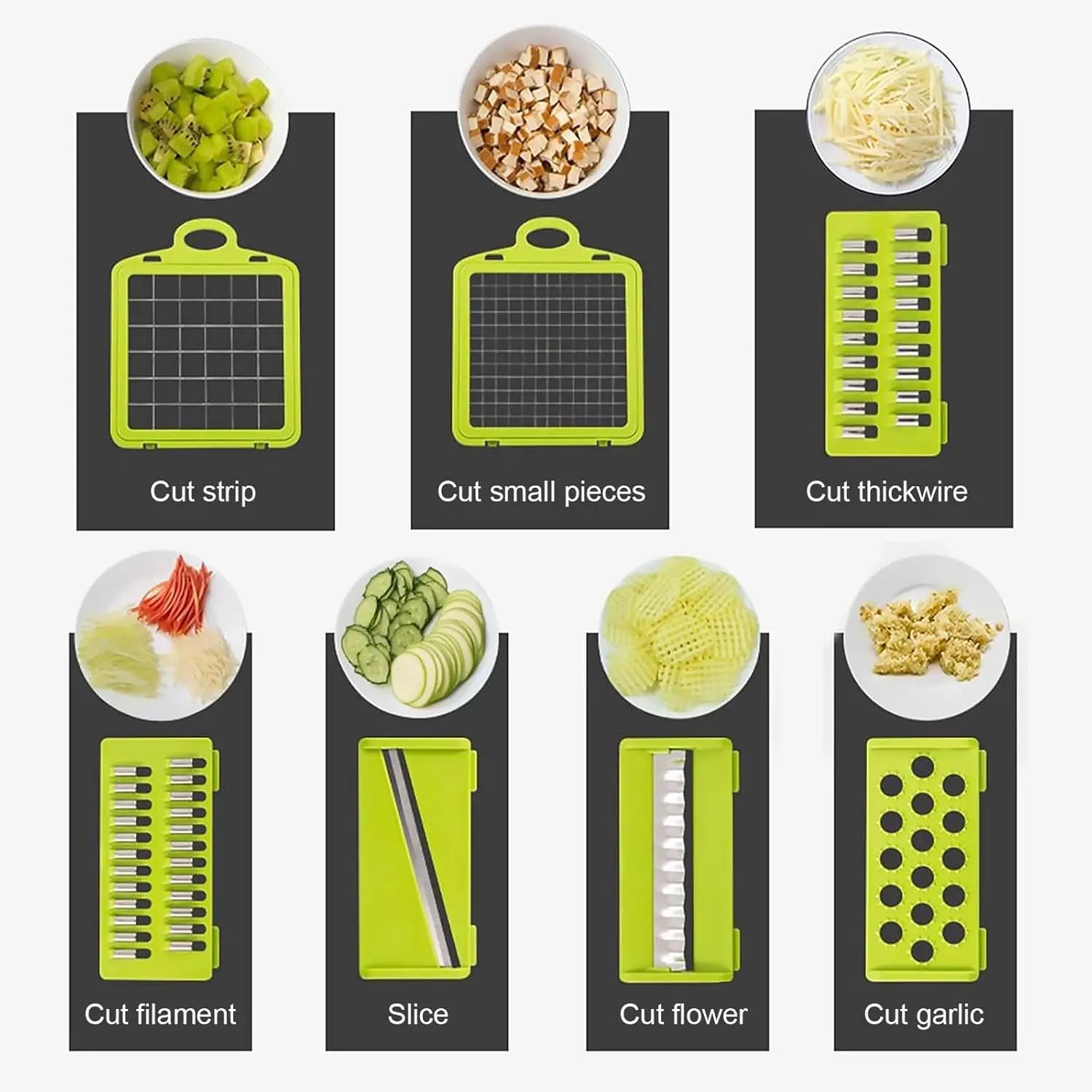 16 - in - 1 Vegetable Chopper & Mandoline Slicer with Cleaver Blade - KitchenCraftedGoods
