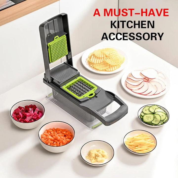 16 - in - 1 Vegetable Chopper & Mandoline Slicer with Cleaver Blade - KitchenCraftedGoods