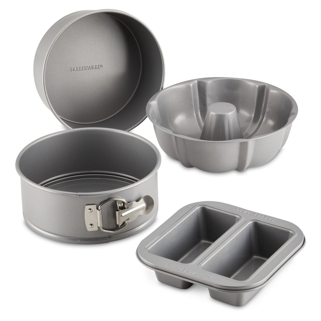 4-Piece Nonstick Bakeware Set Gray