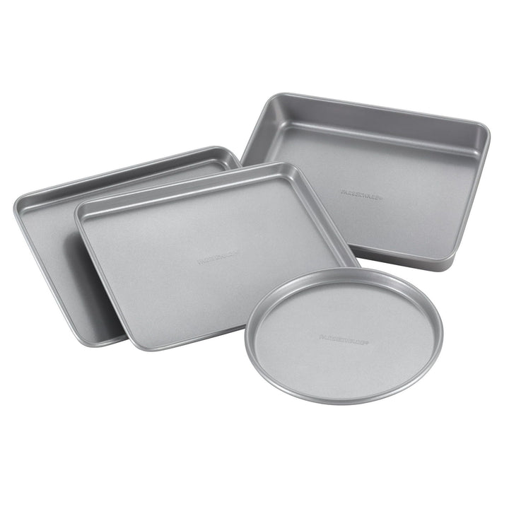 4-Piece Nonstick Bakeware Toaster Oven Set Gray