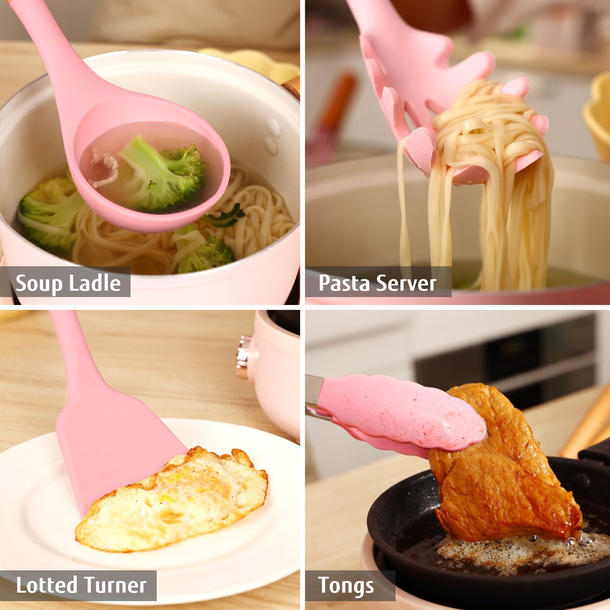 Hecef 32 PCS Silicone Cooking Utensils Set, 446¡ãF Heat Resistant BPA Free for Nonstick Cookware