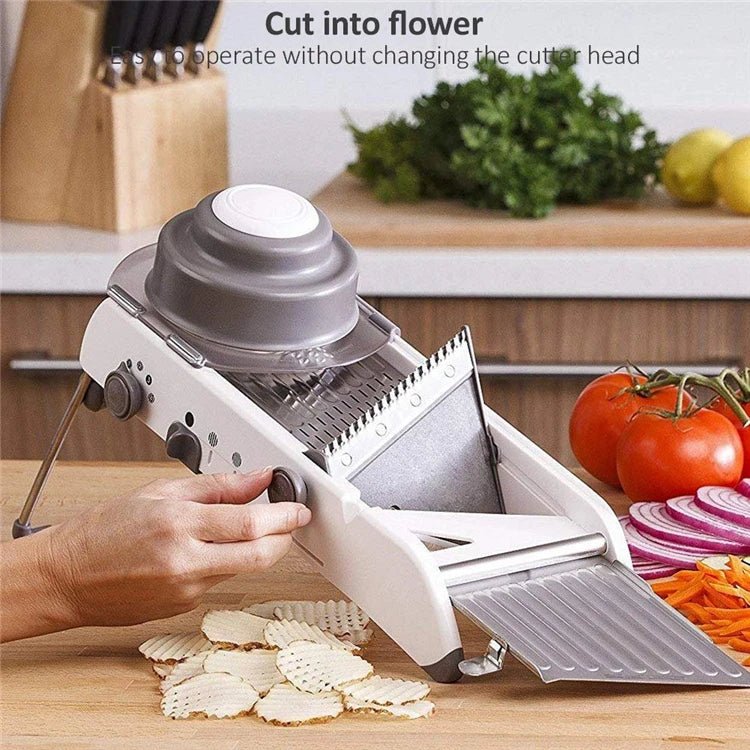 18 - in - 1 Adjustable Mandoline Slicer – Stainless Steel Vegetable Cutter, Julienne Grater, Onion & Potato Slicer - KitchenCraftedGoods