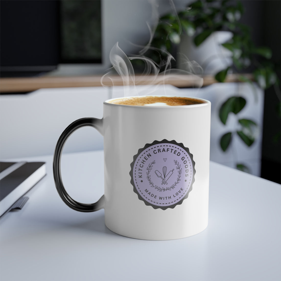 Color-Changing Mug — Kitchen Crafted Goods logo Heat Reveal 11oz