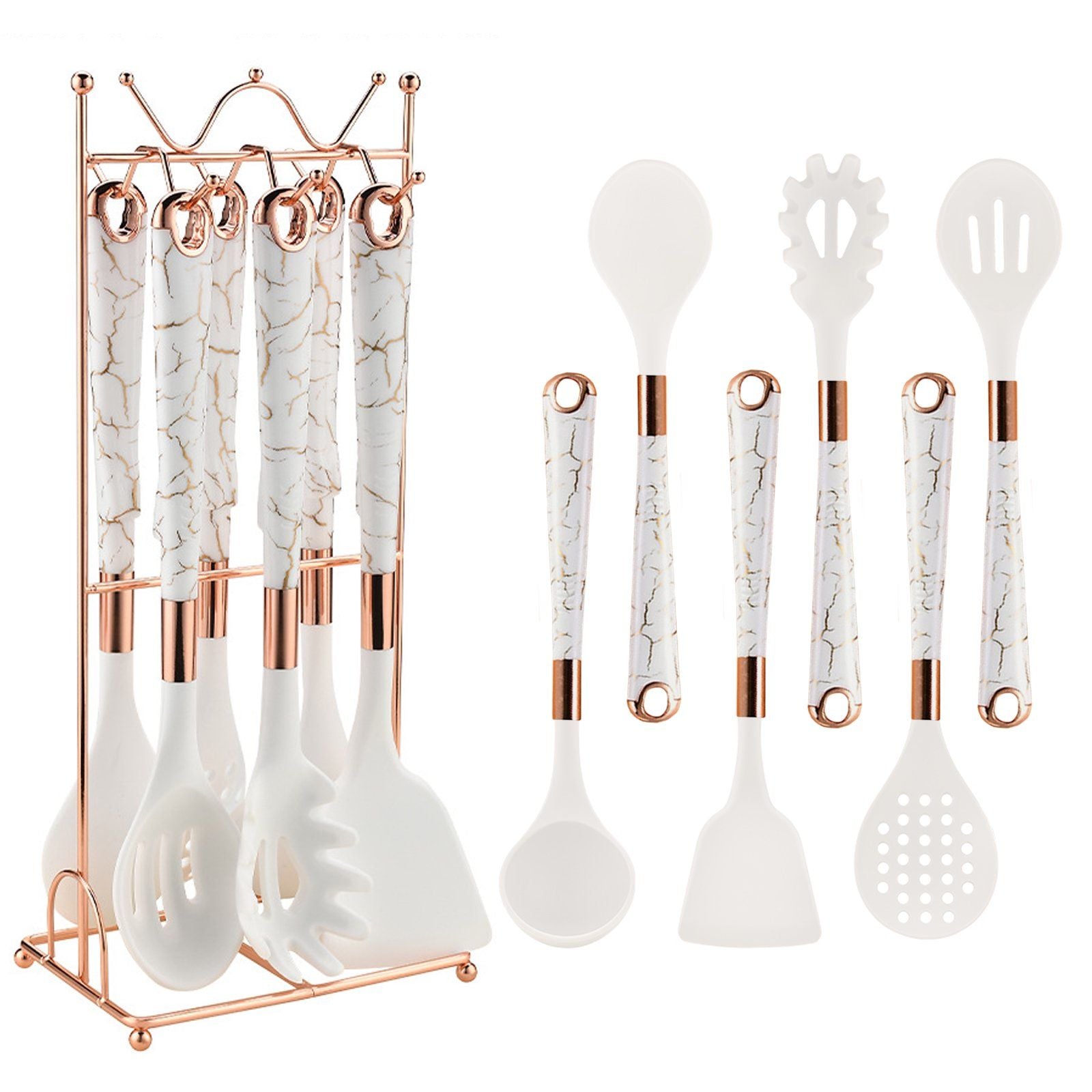 7-Piece Silicone Cooking Utensil Set with Holder