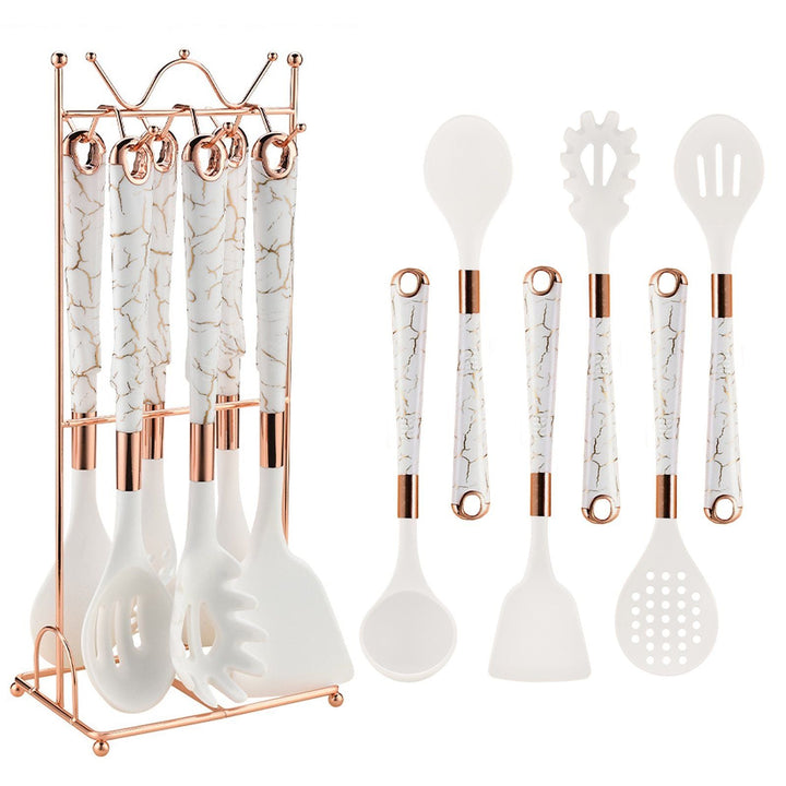 7-Piece Silicone Cooking Utensil Set with Holder