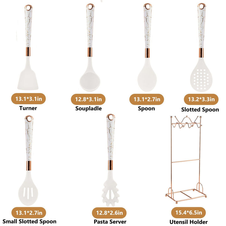 7-Piece Silicone Cooking Utensil Set with Holder