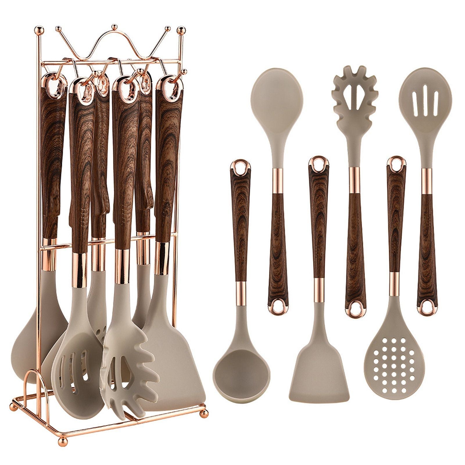 7-Piece Silicone Kitchen Utensil Set with Holder