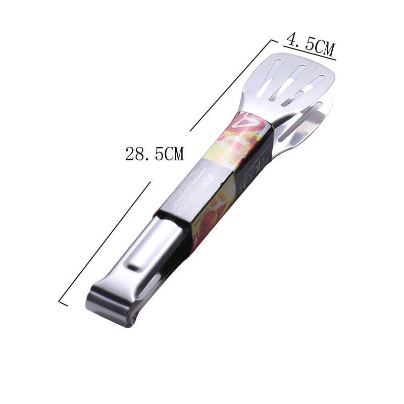 Stainless Steel Heat-Resistant Kitchen BBQ Food Tongs