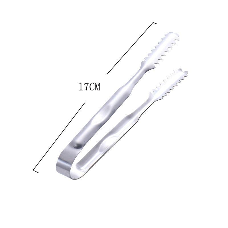 Stainless Steel Heat-Resistant Kitchen BBQ Food Tongs