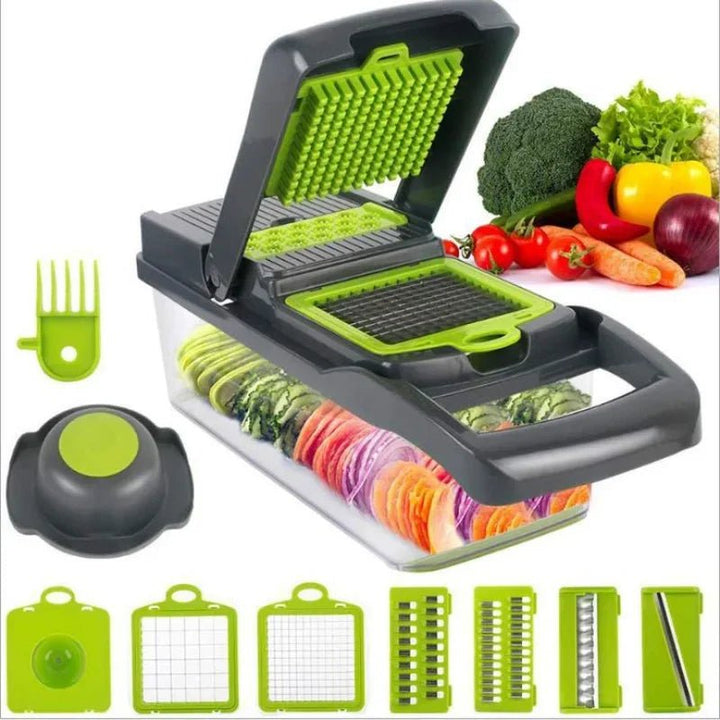 3 - in - 1 Vegetable Slicer Cutter Grater with Basket - Kitchen Essential - KitchenCraftedGoods