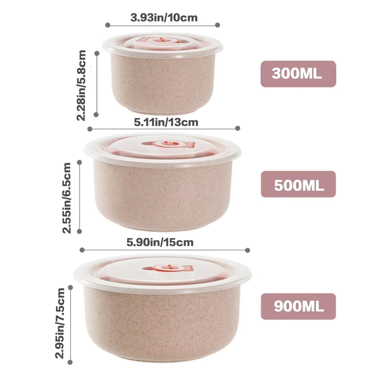 3 - Piece Bento Food Storage Containers Microwaveable Meal Prep - KitchenCraftedGoods