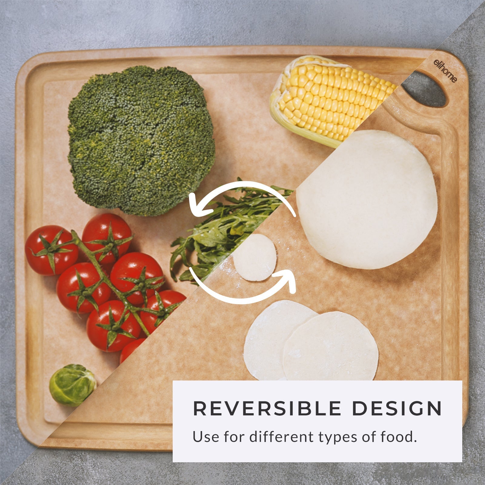 3 - Piece Cutting Board Set S/M/L – NSF Certified, Reversible & Dishwasher Safe - KitchenCraftedGoods