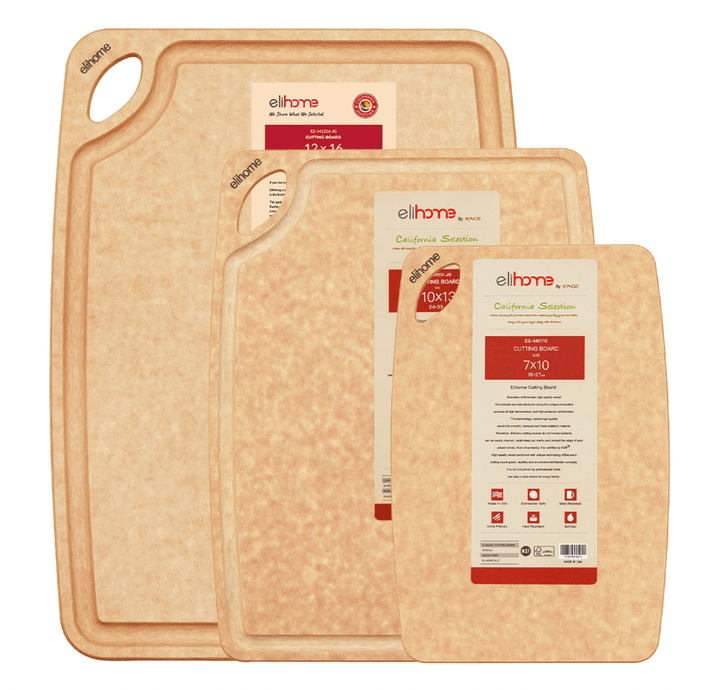 3 - Piece Cutting Board Set S/M/L – NSF Certified, Reversible & Dishwasher Safe - KitchenCraftedGoods