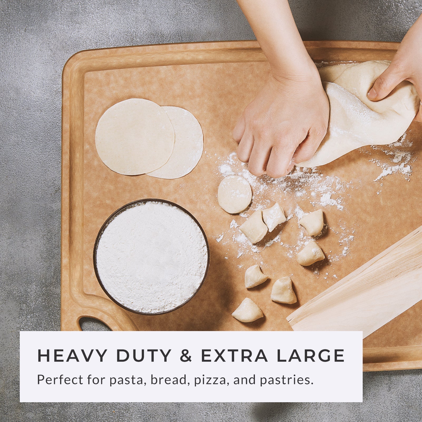 4 - Piece Cutting Board Set S/M/L/XL – NSF Certified, Reversible, Dishwasher Safe - KitchenCraftedGoods