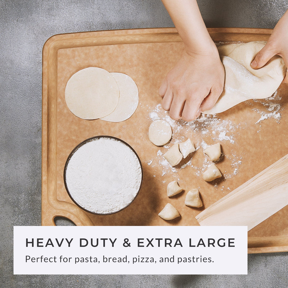 4 - Piece Cutting Board Set S/M/L/XL – NSF Certified, Reversible, Dishwasher Safe - KitchenCraftedGoods