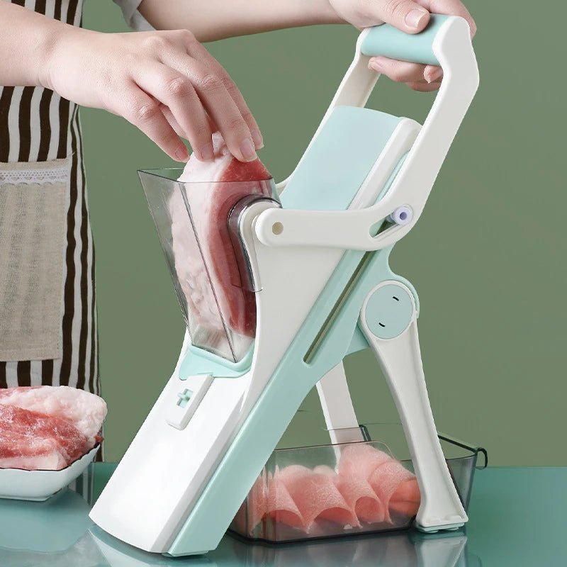 5 - in - 1 Vegetable Chopper & Mandoline Slicer – Manual Food Cutter - KitchenCraftedGoods