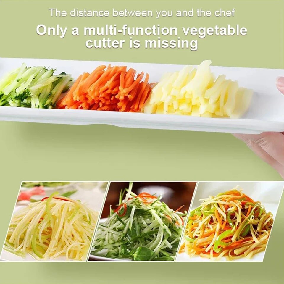 5 - in - 1 Vegetable Chopper & Mandoline Slicer – Manual Food Cutter - KitchenCraftedGoods