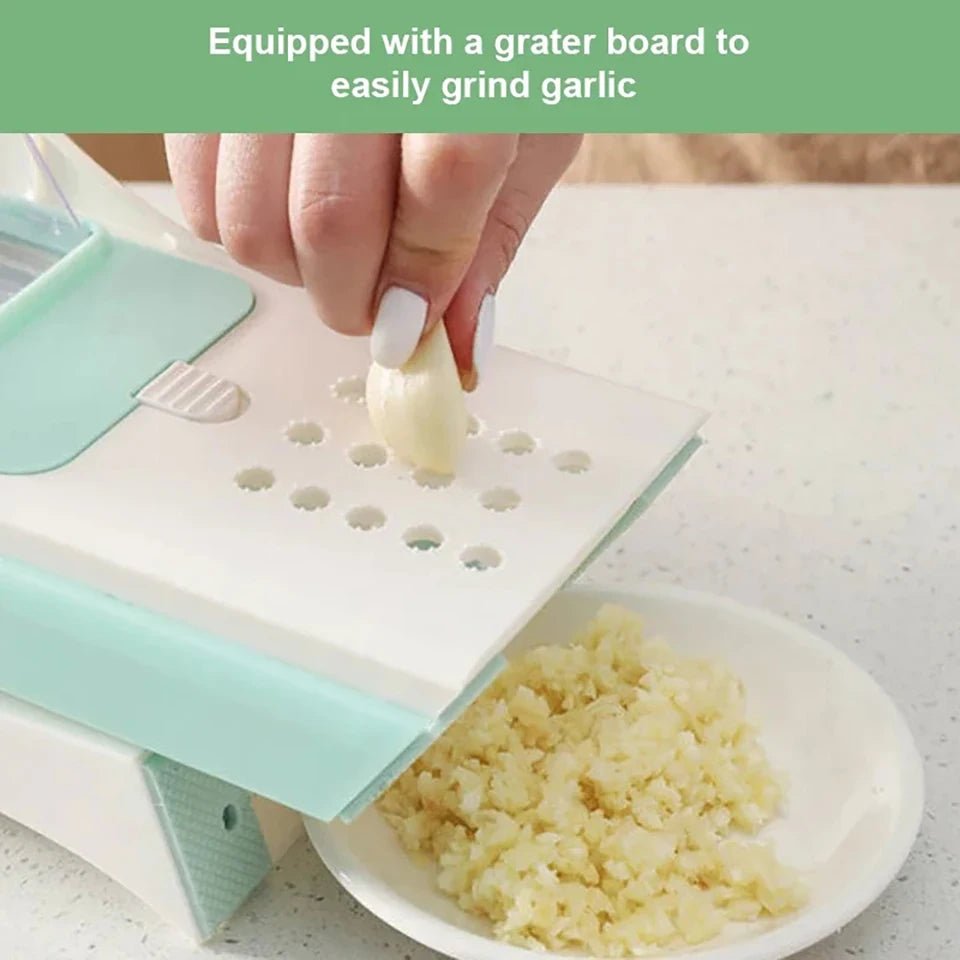 5 - in - 1 Vegetable Chopper & Mandoline Slicer – Manual Food Cutter - KitchenCraftedGoods