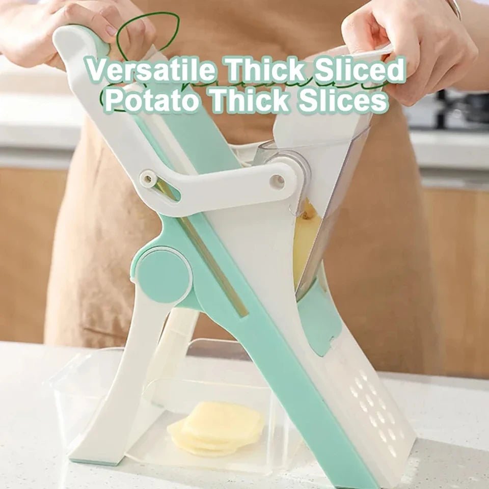 5 - in - 1 Vegetable Chopper & Mandoline Slicer – Manual Food Cutter - KitchenCraftedGoods
