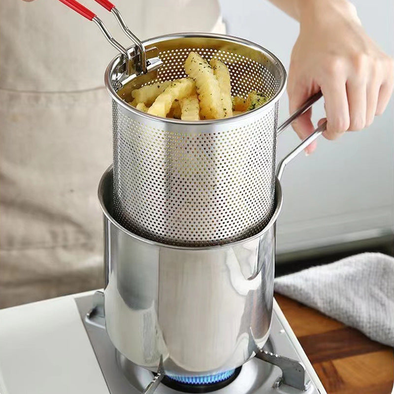 Household Stainless Steel Mini Oil Fryer with Filter