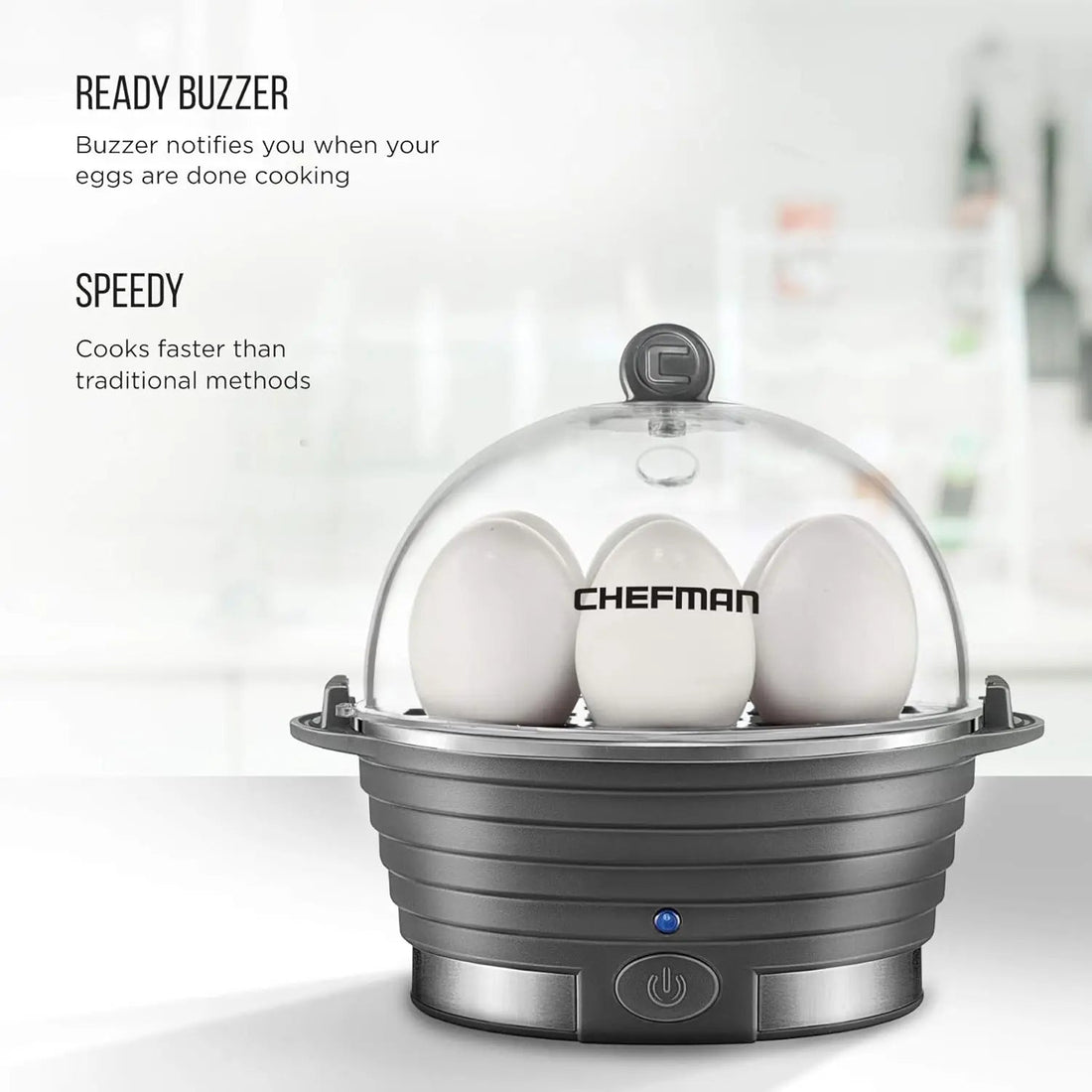 6‑Egg Rapid Electric Cooker Steam Poach Boil - KitchenCraftedGoods