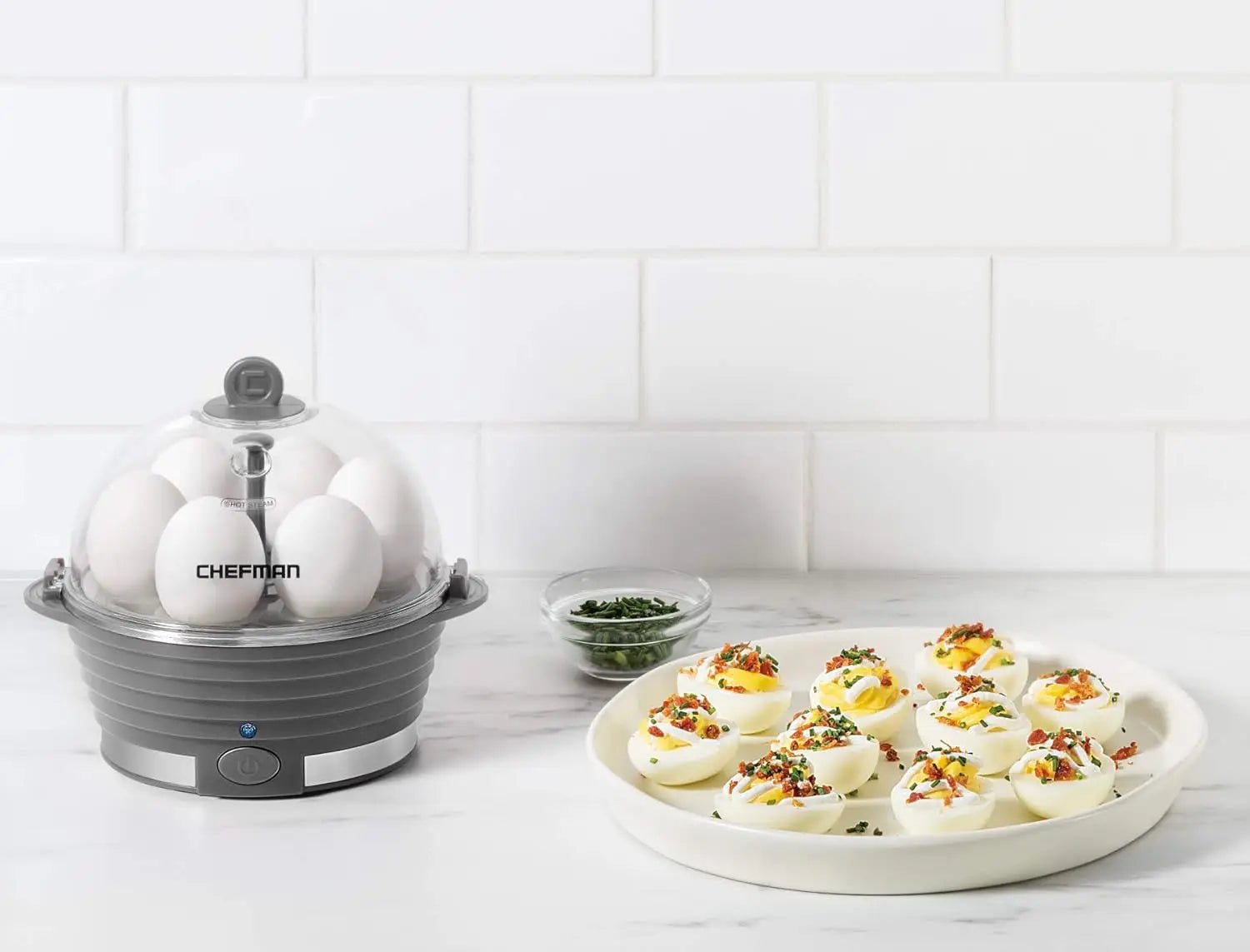 6‑Egg Rapid Electric Cooker Steam Poach Boil - KitchenCraftedGoods