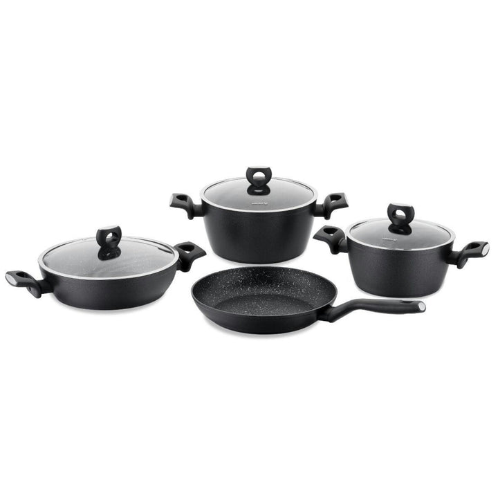 7 - Piece Cookware Set Black - KitchenCraftedGoods