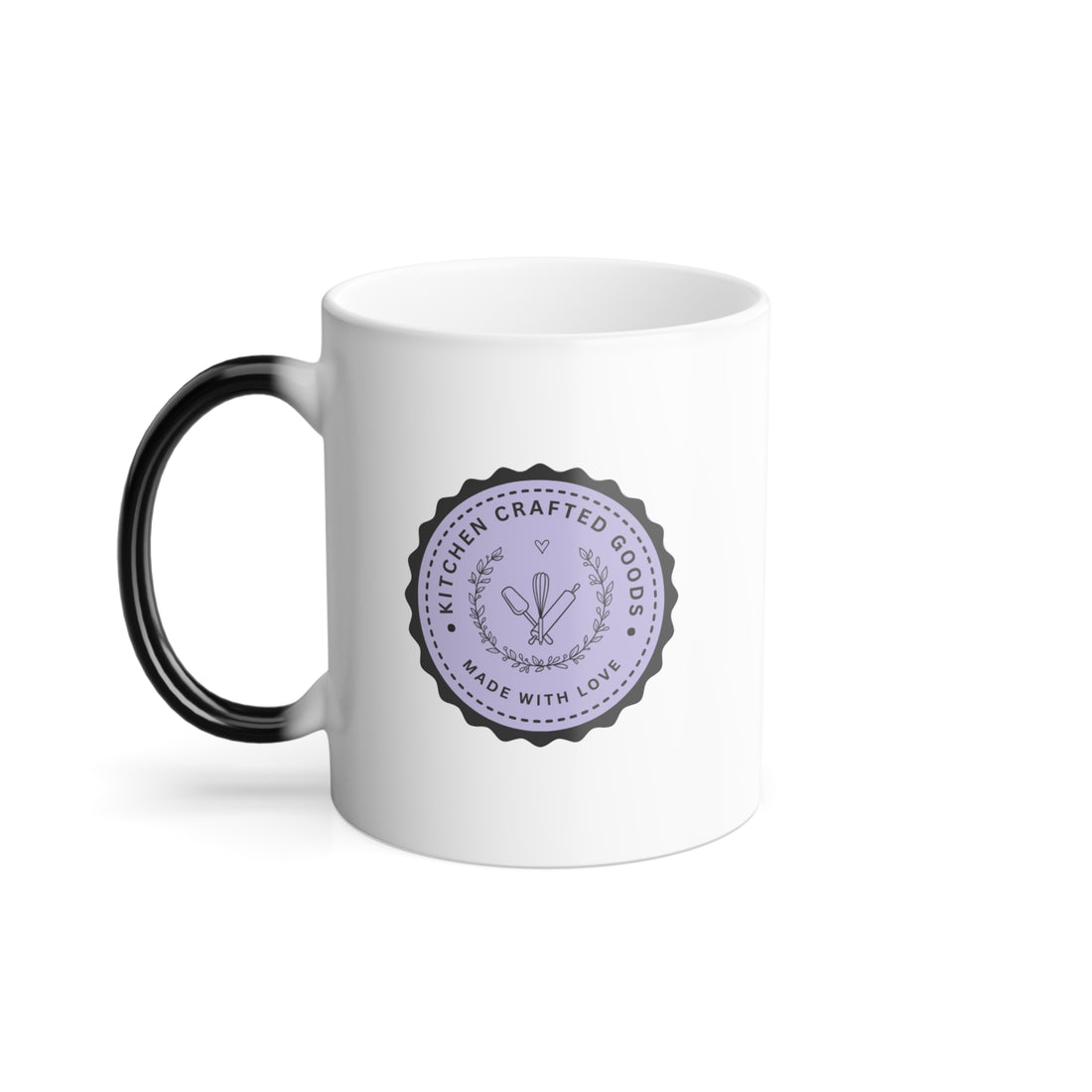 Color-Changing Mug — Kitchen Crafted Goods logo Heat Reveal 11oz