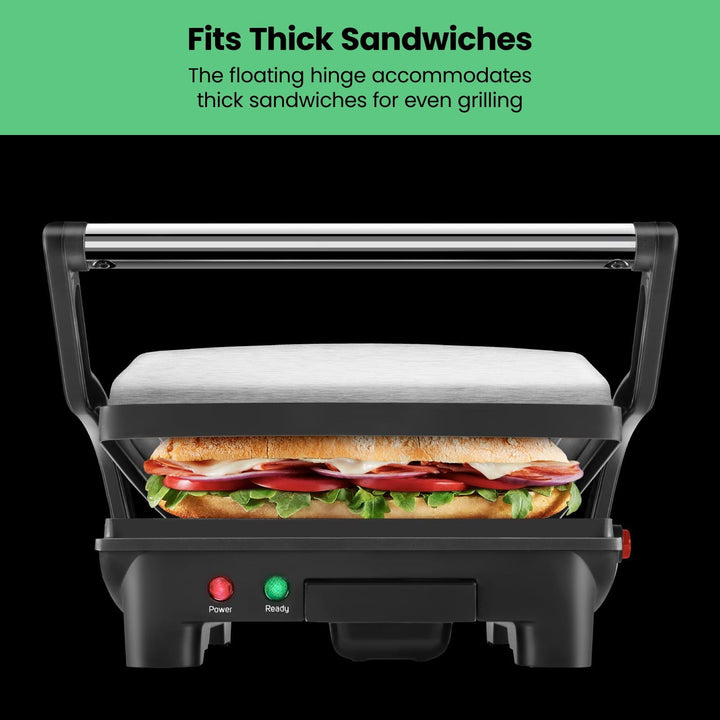 3-in-1 Electric Panini & Sandwich Grill 4-Slice