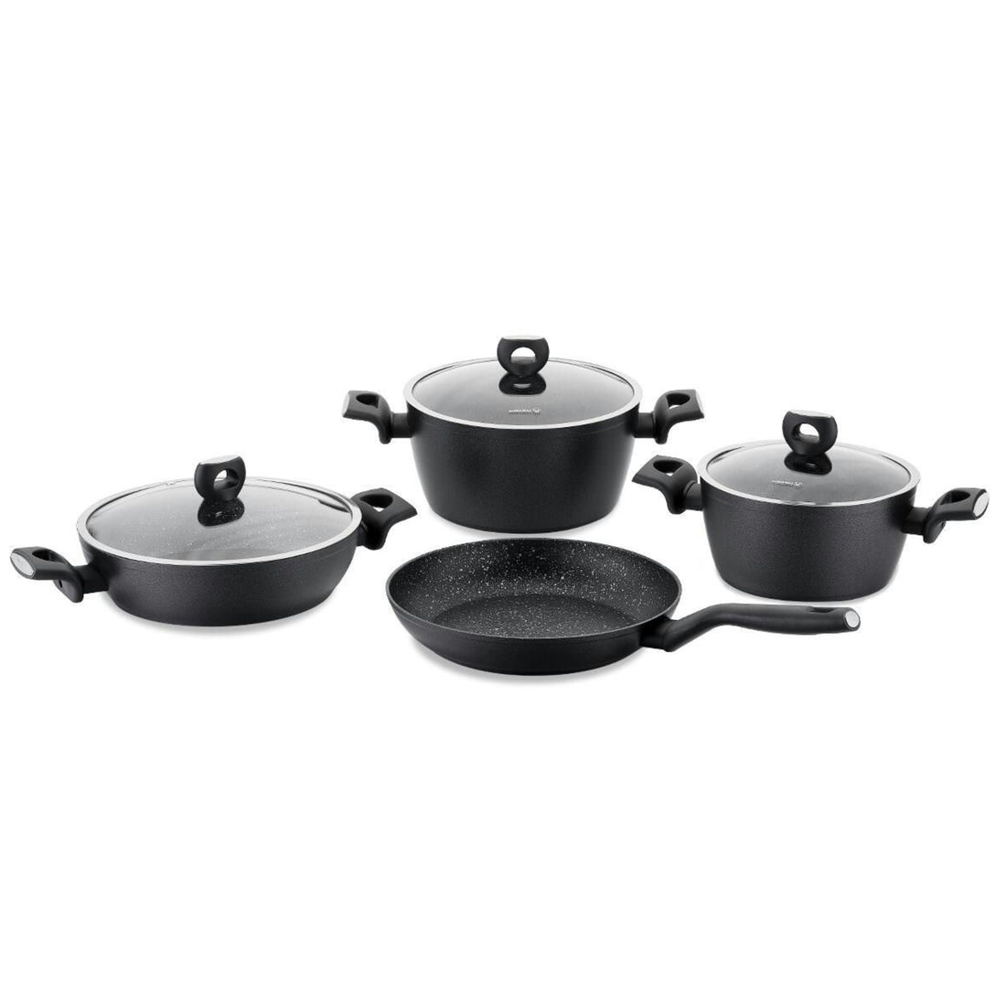 Nora 7-Piece Cookware Set Black