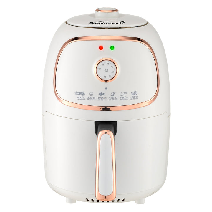 Brentwood 2 Quart Small Electric Air Fryer with Timer and Temp Control- White