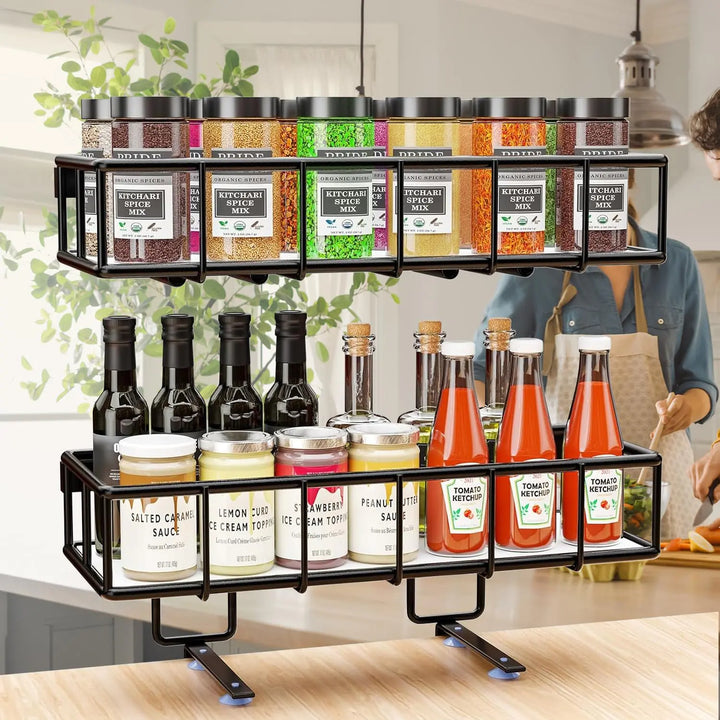 Hanging Wall-Mount Storage Basket 2-Pack Black