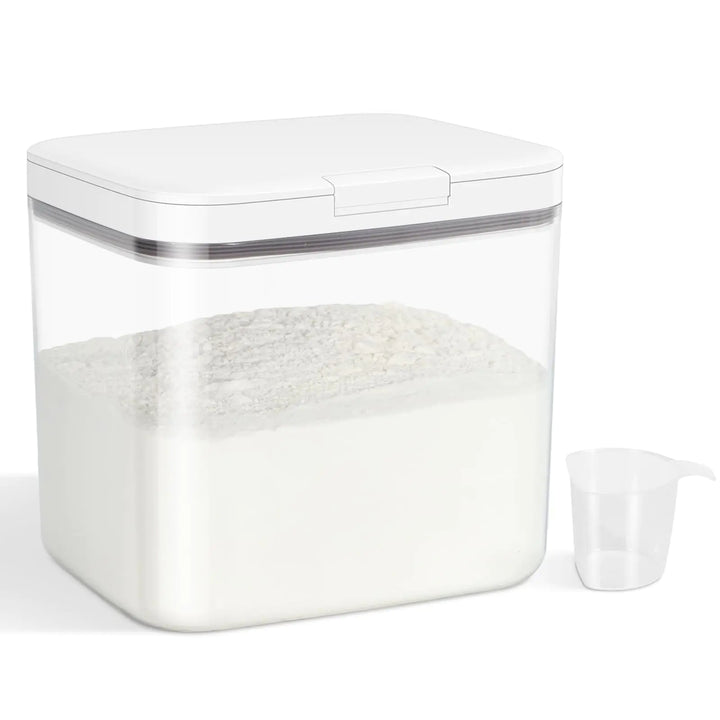 Versatile Storage Container Bin – Pop-Up Lid with Scoop for Kitchen