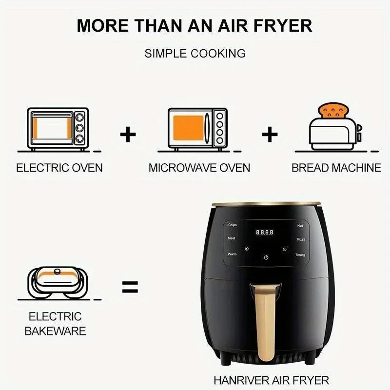 6L Digital Air Fryer Touch Control Non-Stick