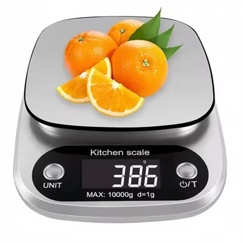 Digital Kitchen Scale 10kg/22lb – High Precision Food Scale with LCD Display, Gram & Ounce Measuring for Baking, Cooking & Meal Prep