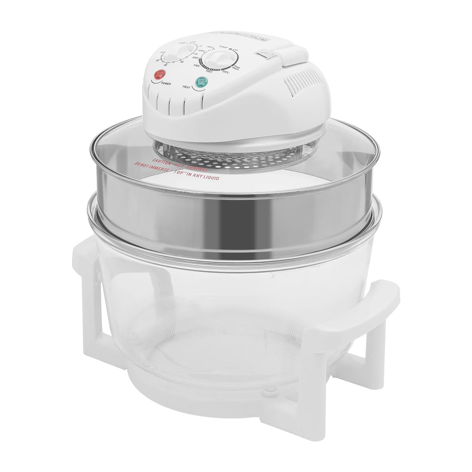 17.96QT Large Air Fryer Oven with Viewing Window, 110V 1200–1400W, 360° Hot Air Circulation, Oil-Free Cooker with Grill Rack for Home Kitchen