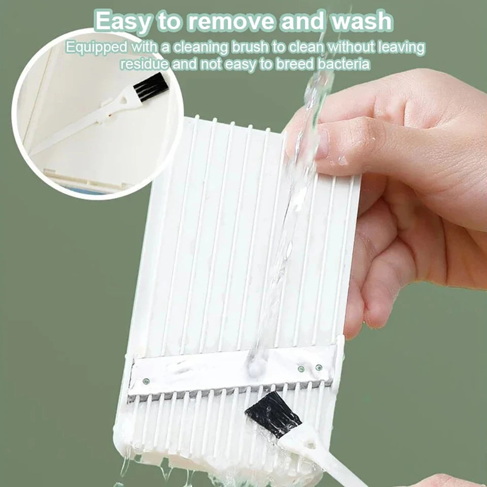 5-in-1 Vegetable Chopper & Mandoline Slicer – Manual Food Cutter, Fruit & Potato Slicer, Julienne Shredder for Cucumber, Carrot & More