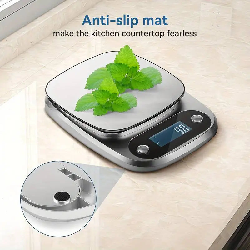 Digital Kitchen Scale 10kg/22lb – High Precision Food Scale with LCD Display, Gram & Ounce Measuring for Baking, Cooking & Meal Prep