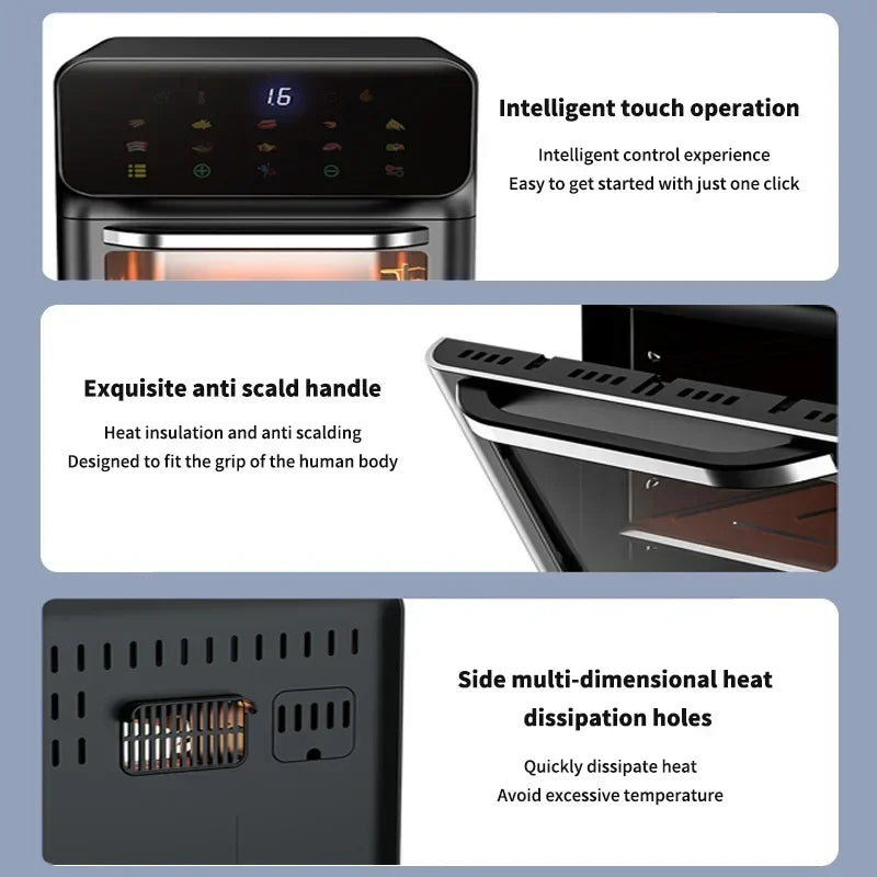 12L Air Fryer Oven 360° Convection Oil-Free