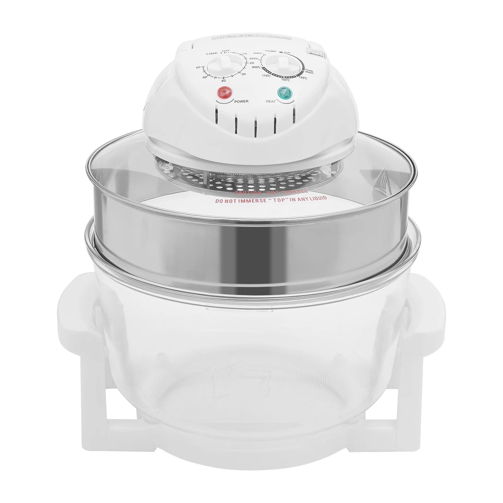 17.96QT Large Air Fryer Oven with Viewing Window, 110V 1200–1400W, 360° Hot Air Circulation, Oil-Free Cooker with Grill Rack for Home Kitchen