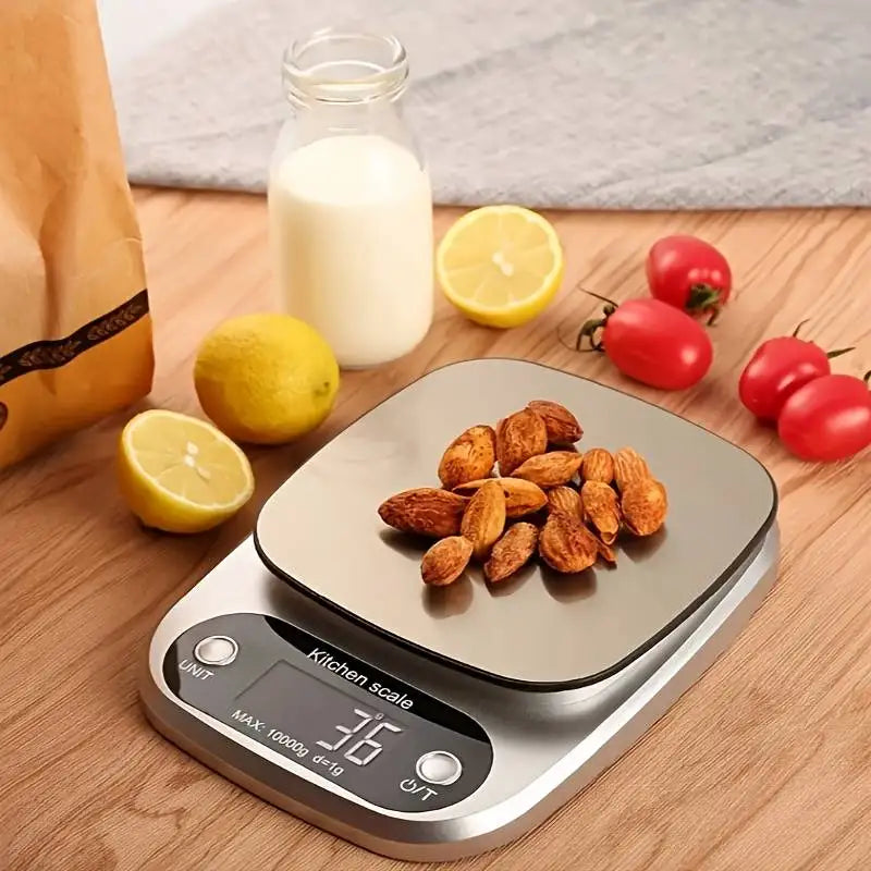 Digital Kitchen Scale 10kg/22lb – High Precision Food Scale with LCD Display, Gram & Ounce Measuring for Baking, Cooking & Meal Prep