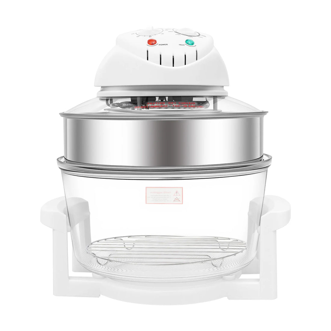 17.96QT Large Air Fryer Oven with Viewing Window, 110V 1200–1400W, 360° Hot Air Circulation, Oil-Free Cooker with Grill Rack for Home Kitchen