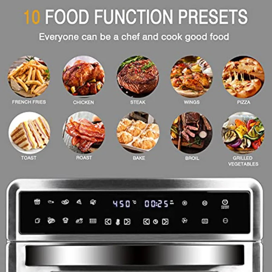 26.4QT 10-in-1 Digital Toaster Oven Air Fryer