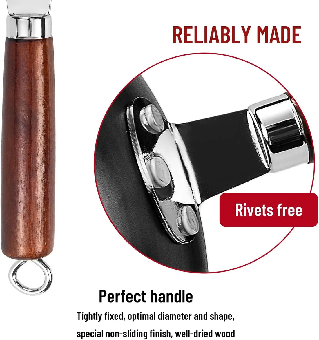 32cm Flat Bottom Wok Pan – Nonstick Iron Stir Fry Pan for Induction, Electric & Gas Cooktops, Large Skillet for Stir Fry, Noodles & Cooking