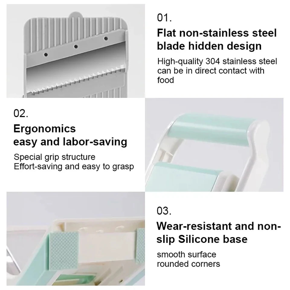 5-in-1 Vegetable Chopper & Mandoline Slicer – Manual Food Cutter, Fruit & Potato Slicer, Julienne Shredder for Cucumber, Carrot & More