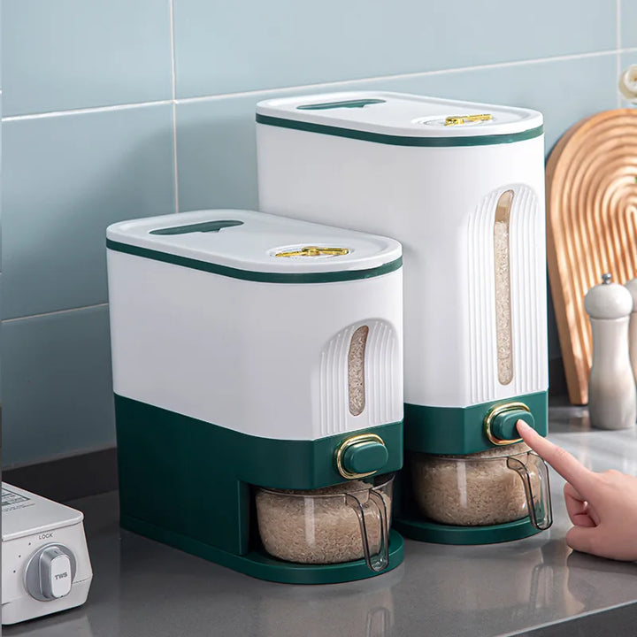 Large Capacity Rice Dispenser – Moisture-Proof Kitchen Grain Storage Box