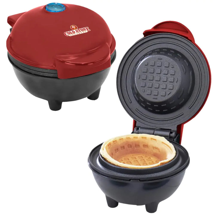 Cold Stone Mini Waffle Bowl Maker 4‑Inch Nonstick
